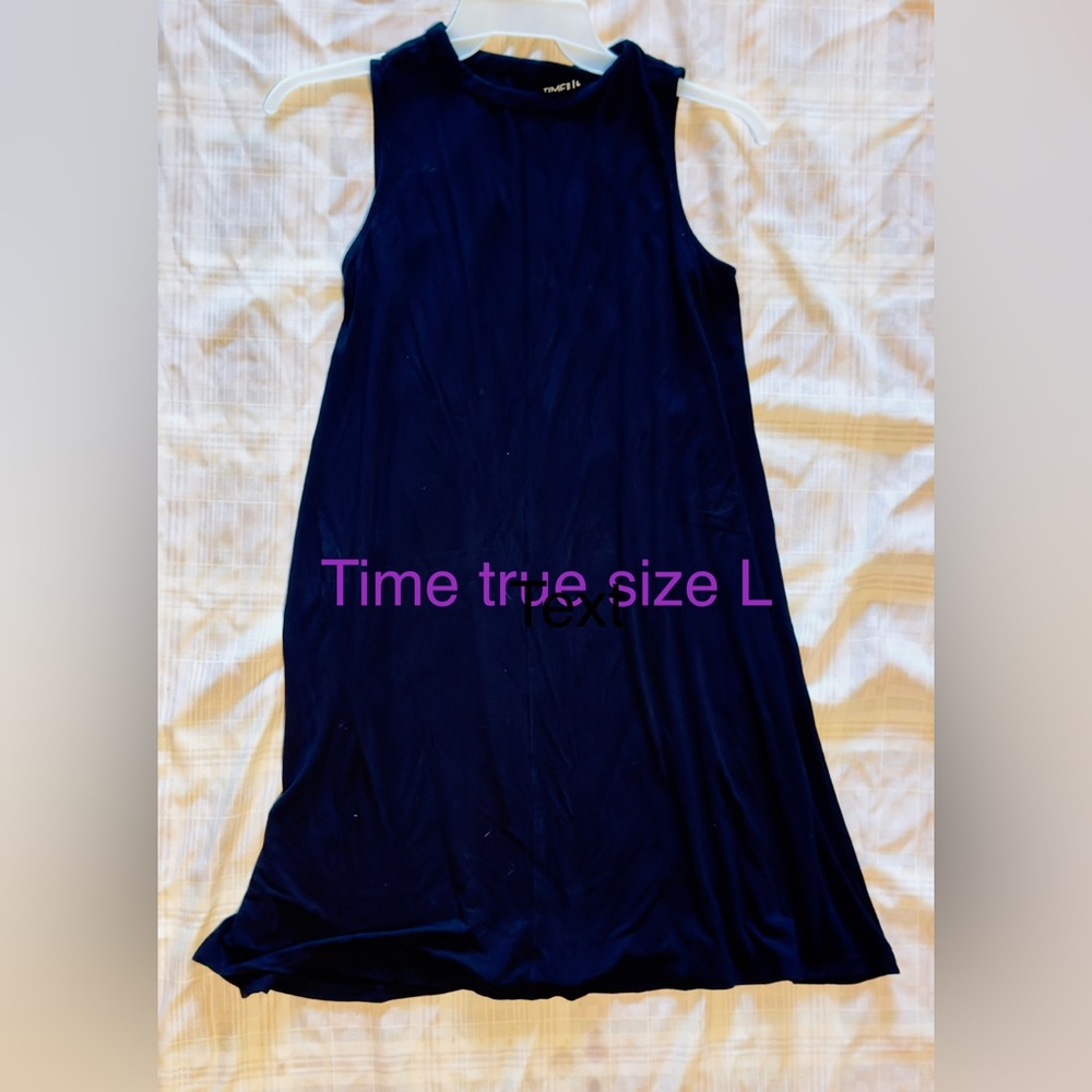 Time and Tru Navy Blue Midi Dress